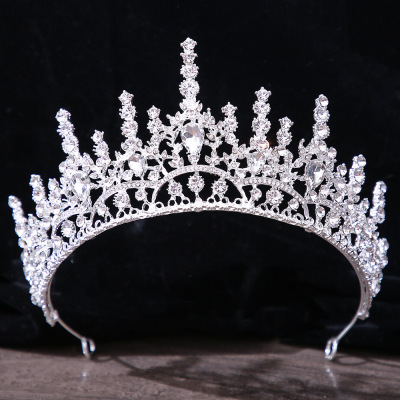 Bridal Crown Wedding Headdress European and American Wedding Formal Dress Accessories New Handmade Spot Drill Bridal Hair Accessories Party Ornament