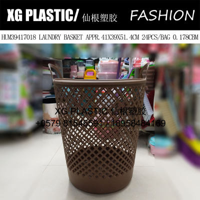 laundry basket with lid plastic round storage basket creative hollow out design binaural receives organizer hot sales