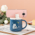 New Cartoon Polar Bear Mug with Cover Spoon Female Cute Ceramic Cup Good-looking Creative Glass Milk Cup