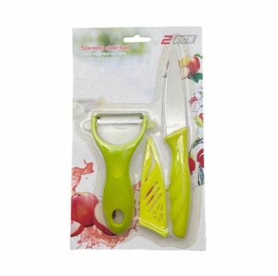 Foreign Trade Direct Sales Set Knife Paring Knife + Fruit Knife Set Household Multi-Functional Stainless Steel Fruit Scraping Combination