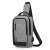 Men's Vertical Zipper Chest Bag Fashion USB Charging Multi-Purpose Chest Bag Leisure Bag Factory Direct Wholesale Oxford Cloth Bag