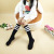 Summer Middle-Long Stockings Thin Student Striped Knee Socks Half Black and White Calf Children Loose Socks Wholesale