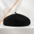 Hat Female Autumn and Winter Solid Color Lucky Ring Wool Beret Japanese Painter Hat Vintage Beret Warm Pumpkin Hat