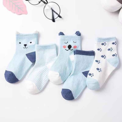 Wholesale Children's Socks Spring and Autumn Thin Breathable Mid-Calf Newborn Baby 0-6 Months 1-3 Years Old Male and Female Baby Boat Socks