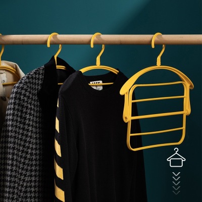 Rotating Coat Hanger Multi-Functional Shirt Anti-Wrinkle Shoulder Widen and Thicken Hanger Reversible Clothes and Shoes Quick-Drying Drying