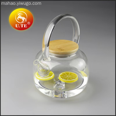 Glass Loop-Handled Teapot