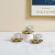 80.90CC Affordable Luxury Style Small Luxury Gold-Plated Coffee Cup 6-Piece Ceramic Coffee Set Set 6 Cups 6 Plates