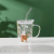 Small Animal Straw Glass Cup Cute Water Glass Fashion Coffee Cup Transparent Mug...