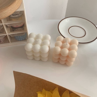 Creative Handmade Nine-Ball Cube Geometric Shape Aromatherapy Candle In Wind Hand Gift Home Decoration Photo Cross-Border