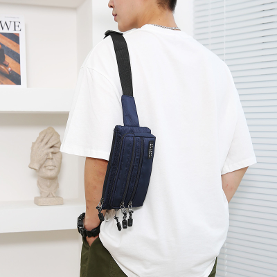 Waist Bag Men's and Women's Capacity Practical Multi-Layer Zipper Wear-Resistant Outdoor Sports Cash Bags Business Bag