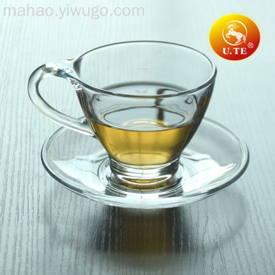 Glass Teacup Cup Saucer 200ml