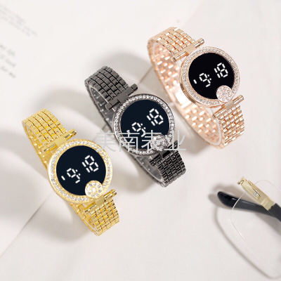 New Cross-Border Electronic Watch Couple Touch Waterproof Led Diamond Luxury Watch
