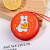 Creative round Tinplate Coin Purse Mini Cartoon Zipper USB Cable Storage Bag Earphone Keychain Small Wallet