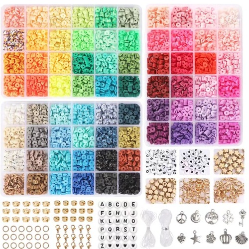 Amazon New Soft DIY Soft Pottery Set Color Piece Bohemian Beaded Box Manufacturer First-Hand Supply