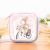 New Tinplate Square Coin Purse Children's Coin Portable Storage Bag Cute Cartoon Girl Zipper Bag