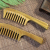 Factory Direct Sales Wholesale Natural Log Material Genuine Green Sandalwood Comb Fragrant Wood Wide Tooth Household Handle Hairdressing Comb
