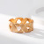 Factory Direct Sales European and American New X-Shaped Design Hollow Widened Bracelet Golden Matte Bracelet Spring Magnetic Snap Bracelet