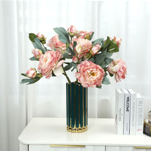 lan guifang high-end 28-layer baked peony flower home living room decoration fake flower wedding artificial flower factory wholesale