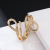 European and American Style Jewelry 2022 New Minimalist Bracelet Symmetrical Design Drop-Shaped Hollow Smooth Opening Bracelet for Women