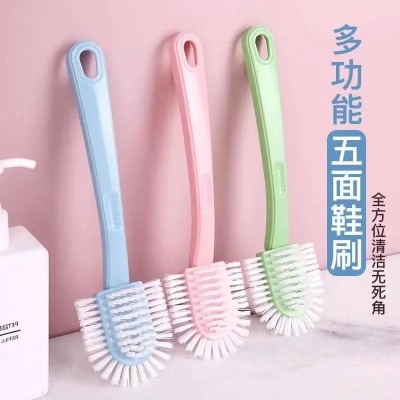 Shoe Brush Plastic Brush Soft Fur Shoe-Brush Multifunctional Toilet Floor Brush Cleaning Clothes Brush Collar Clothes Cleaning Brush