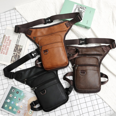 Men's Chest Bag Shoulder Bag Crossbody Bag PU Leather Men's Bags Leisure Sports Messenger Bag Small Backpack