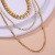 Europe and America Cross Border Hot-Selling Ornament Hip-Hop Street Simple and Exaggerated Twin Detachable Multi-Layer Necklace Clavicle Chain