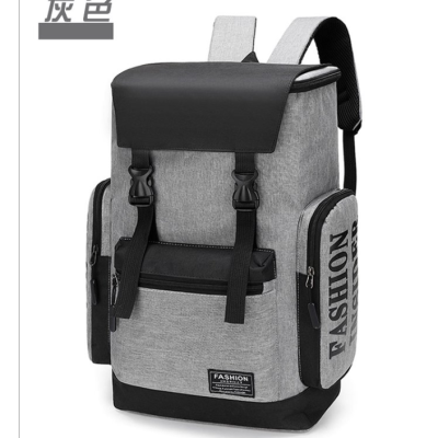 Cross Backpack Men's High School Junior High School Student Schoolbag College Student Large Capacity Oxford Cloth Simple Computer Travel Backpack