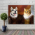 Dogs and Cats Decorative Painting Half Painted Oil Painting Home Painting Animal Hanging Painting Living Room Decorative Crafts Cloth Painting Photo Frame
