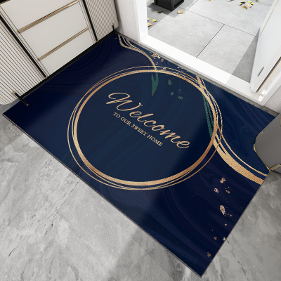 Light Luxury Door Dust Removal Entrance Door Mat Gate Hall Earth Removing Non-Slip Mat Can Be Cut PVC Loop Carpet