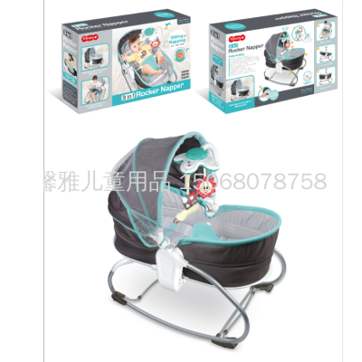 Baby Vibration Music Electromagnetic Rocking Chair Baby Intelligent Comfort Rocking Chair Lightweight Multifunctional Three-in-One Recliner