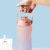 New Amazon Sports Bottle Plastic Cup Summer Large Capacity Gradient Color Sports Kettle Portable Bounce Cover Cup with Straw