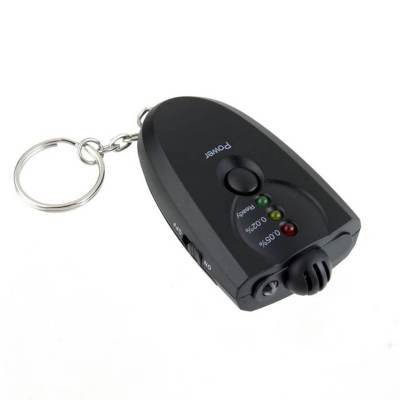 3 Flashlight Keychain Breathalyzer Alcohol Tester Red LED Li