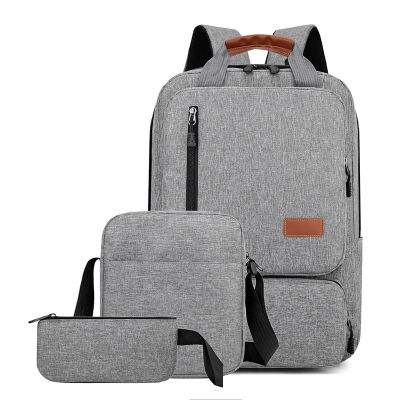 Cross-Border New Arrival Fashion Backpack Schoolbag for Boys Travel Bag Casual Notebook Three-Piece Business Computer Bag
