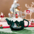 Christmas Ceramic Pot plus Glass Cup Glaze Teapot Fashion Coffee Pot