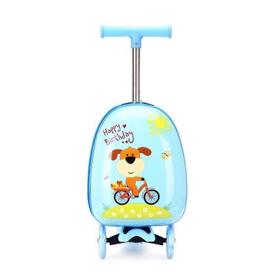 Factory Direct Sales Children's Cartoon Trolley Case Luggage Colored Light Crystal Wheel Multi-Color Optional