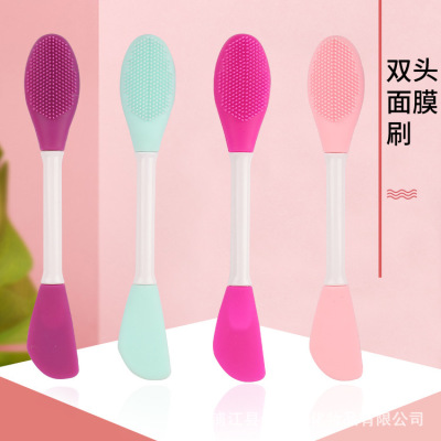 Factory in Stock Facial Treatment Brush Double-Headed Silicone Facial Mask Brush Facial Treatment Brush Cleansing Clay Mask Facial Brush DIY Facial Mask Mixing Stick DIY Beauty Tools