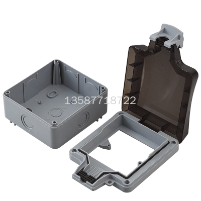 Ip66waterproof Socket Box Outdoor Waterproof Junction Box Two-Position 86 Type Waterproof Box Outdoor Rainproof Sealed Box