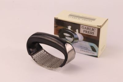 TV Products Garlic Press Stainless Steel 304 Multifunctional Manual Meshed Garlic Device Garlic Peeler Kitchen Garlic Grinder.