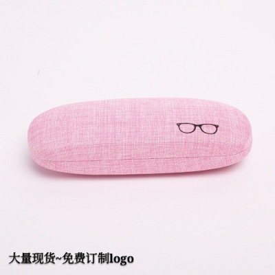 Factory in Stock Linen Large Shuttle Eyes Glasses Box Fashion Glasses Box High-End Eyes Glasses Box Free Custom Printed Logo