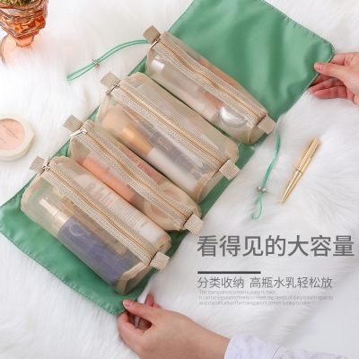 Korean-Style Four-in-One Cosmetic Bag Outdoor Travel Portable Wash Bag Removable Large-Capacity Cosmetics Storage Bag