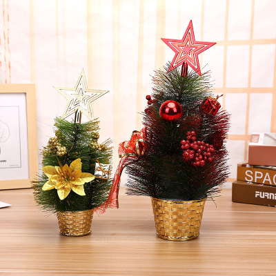 Christmas Decoration PVC Handmade 25cm Flower Pot Creative Gift Christmas Decoration Hot Sale