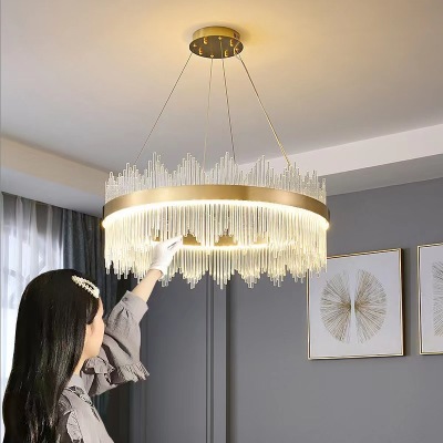 Light Luxury Crystal Chandelier Simple Modern Bedroom Dining Room High-End Package Lamps 2022new Internet Celebrity Lamp in the Living Room