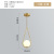 Nordic Copper Bedside Chandelier Creative Glass Ball Single Head Small Droplight Light Luxury and Simplicity Dining Room Bedroom Bar Lamp