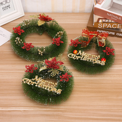 Christmas Decorations 20cm Pig Hair Needle Garland Door Hanging Shop Showcase Tool Background Garland Factory Direct Sales