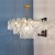 French Entry Lux Crystal Restaurant Copper Glass Retro Lamp in the Living Room Simple American Lamps Bedroom Light Shell Chandelier