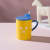 Creative Trendy Contrast Color Fun Expression Mug Fashion Life Simple Leisure Office Home Ceramic with Lid