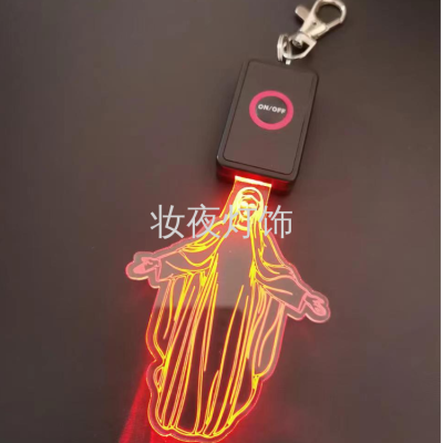 3D Keychain Luminous Band Keychain Acrylic Plate Replaceable Keychain