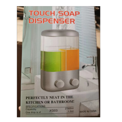 Double-End Soap Dispenser 1000ml Manual Soap Dispenser Southeast Asia Indonesia South America Foreign Trade Supply Factory Direct Sales