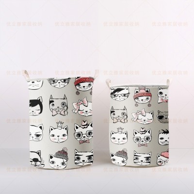 New Digital Printing Cartoon Animal Nordic Instagram Style Dirty Clothes Bucket Storage Basket Dirty Clothes Basket