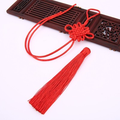 Handmade Chinese Knot Woven No. 5 6 Plate Chinese Knot with Tassel New Year Pendant Calendar Small Chinese Knot Wholesale